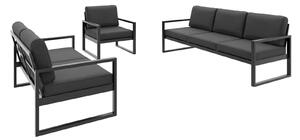 DREWMIX Zahradní sestava OUTDOOR, černá Set v tmavě šedé látce PATIO DECOR 5