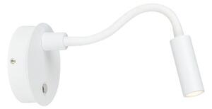 Markslojd 107324 KARLI - Nástěnné LED svítidlo na husím krku s kabelem do zásuvky a dotykovým vypínačem na svítidle (LED svítidlo vhodné za gauč nebo nad postel, vypínač na svítidle)