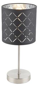 Globo 15228T KIDAL - Stolní lampička s vypínačem na kabelu 1 x E14 (Textilní stolní lampička s moderním stínidlem)