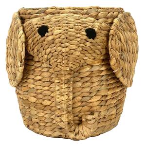 Dětský koš na hračky z vodního hyacintu v přírodní barvě ø 30x35 cm Elephant – Compactor