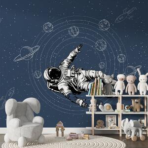 Fototapety Astronaut zkoumá rozlehlý vesmír, Fototapety space, w00712 : uwalls.cz