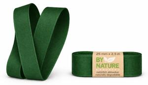 Stuha látková Nature Taft – Forest Green tmavě zelená 25mm x 2,5m (4,-Kč/m)