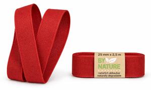 Stuha látková Nature Taft – Classic Red červená 25mm x 2,5m