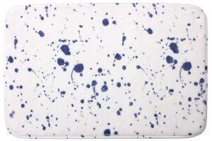 Vesna | Koupelnová předložka ENAMEL 40x60 cm bílo-modrá