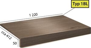 Vinylové schody BRASED Objectline Step 1BL - 9872 Dub Toledo 1 ks