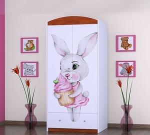 Šatní skříň SZ08 - králíček Barva: bílá