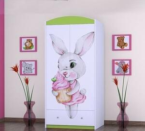 Šatní skříň SZ08 - králíček Barva: bílá