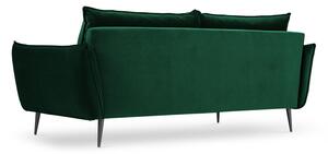 Zelená Sametová čtyřmístná pohovka Elio 228 × 100 × 97 cm MILO CASA