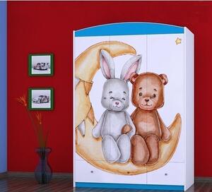 Skříň SZ11 - králíček a medvídek Barva: bílá