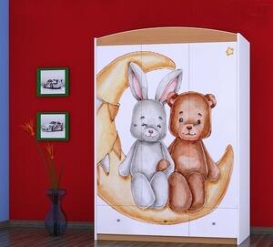 Skříň SZ11 - králíček a medvídek Barva: bílá