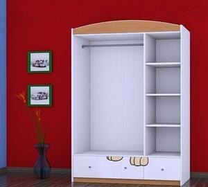 Skříň SZ11 - králíček a žlutý měsíc Barva: bílá