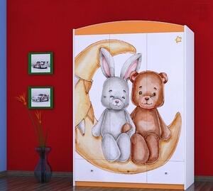 Skříň SZ11 - králíček a medvídek Barva: bílá