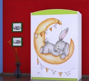 Skříň SZ11 - králíček a žlutý měsíc Barva: modrá
