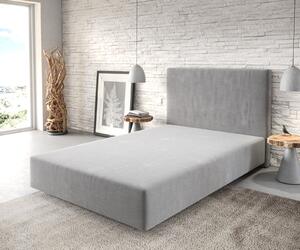 DELIFE Boxspring postel Dream-Well 120x200 cm mikrovlákno šedá