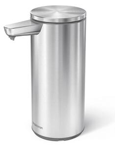 Bezdotykový ocelový dávkovač mýdla v matně stříbrné barvě 266 ml – simplehuman