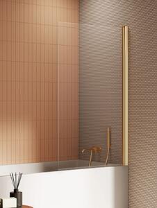 New Trendy New Soleo Gold Brushed vanová zástěna 70 cm jednodílný zlatá kartáčovaný/čiré sklo P-0171
