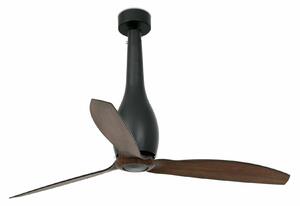 FARO ETERFAN, černá/dřevo, stropní ventilátor s DC motorem