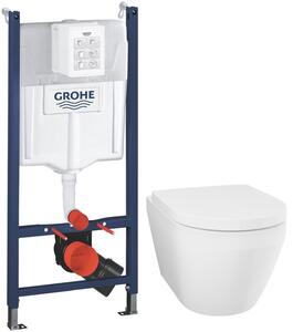 Sada WC mísa se sedátkem s pomalým sklápěním Grohe Euro Ceramic 102510SH00, podomítkový WC modul Grohe Solido 38971000