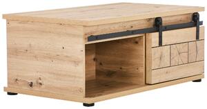 KONFERENČNÍ STOLEK, černá, barvy dubu, kov, kompozitní dřevo, 100/43/60 cm MID.YOU, Online Only