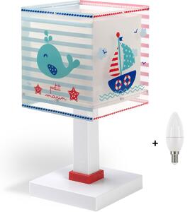 Dalber 43421 PETIT MARIN - Dětská stolní lampička + Dárek LED žárovka (Stolní lampička pro děti s námořním motivem)
