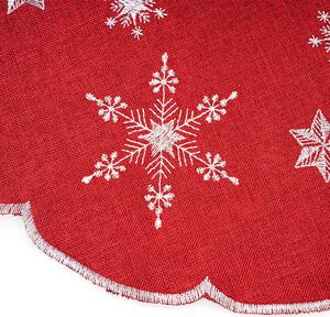 Vánoční ubrus Hvězdičky červená, 40 x 140 cm