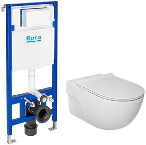Sada WC mísa se sedátkem s pomalým sklápěním Roca Meridian A34H240000, podomítkový WC modul Roca Duplo One A890070020