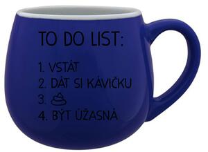 TO DO LIST: BÝT ÚŽASNÁ - modrý keramický hrníček 300 ml