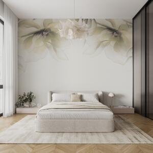Fototapety žluté průsvitné velké květy na vrcholu, Fototapety květiny, w02093v1 : uwalls.cz