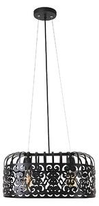 Rabalux 2157 ALESSANDRA - Závěsný kovový lustr v černé barvě 2 x E27, šířka 46cm (Lustr do obýváku nebo ložnice)