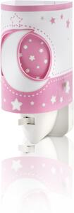 Dalber 63235LS MOONLIGHT pink - Dětská noční lampička do zásuvky v růžové barvě