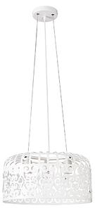 Rabalux 2163 ALESSANDRA - Závěsný kovový lustr v bílé barvě 3 x E27, Ø 40cm (Lustr do obýváku nebo ložnice)