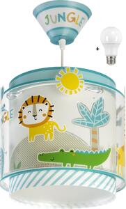Dalber 76112 MY LITTLE JUNGLE - Dětské závěsné svítidlo se zvířátky + Dárek LED žárovka (Dětský lustr s motivy zvířat)