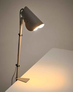 JULA stolní lampa se svorkou šedá