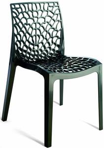Židle Gruvyer (černá, polypropylen)