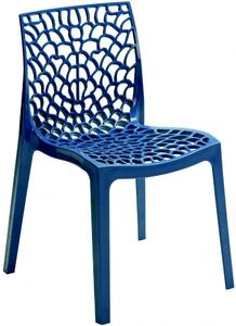 Židle Gruvyer (modrá, polypropylen)
