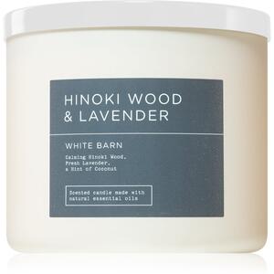 Bath & Body Works Hinoki Wood & Lavender vonná svíčka 411 g