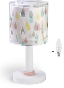 Dalber 41431 COLOR RAIN - Dětská stolní lampička pro holčičky + Dárek LED žárovka (Stolní lampička s kapkami)