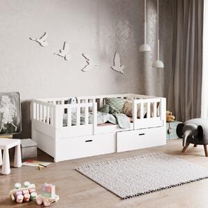 Dětská postel se zábranou Stella 200x100 cm - různé barvy Barva: bílá