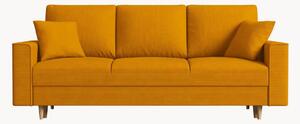 Trojmístná rozkládací pohovka s úložným prostorem Cartadera Yellow & Natural