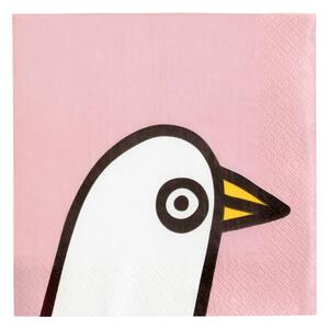 Papírové ubrousky birdie OTC 33x33 cm růžové *