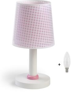 Dalber 80221S VICHY - Dětská stolní lampička pro holčičky + Dárek LED žárovka (Stolní růžová lampička pro děti )