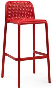 Barová židle Bora (červená), polypropylen