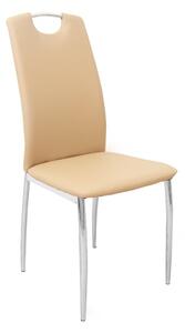 Jídelní židle z ekokůže v béžové barvě TK2031