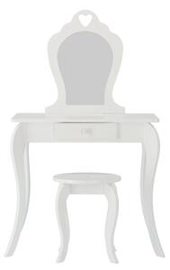 Toaletní stolek pro děti se židlí - bílý