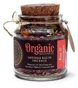 Organické kadidlo ve skleničce, Rose & Geranium