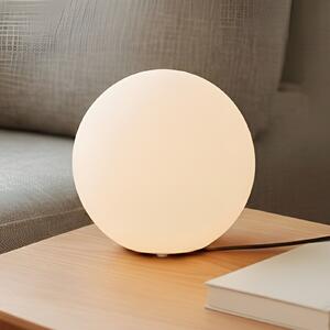 Stolní lampa Lindby, Marike, Bílá, Obývací pokoj, Sklo, Moderní