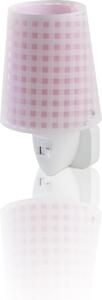 Dalber 80225S VICHY - Dětská noční lampička do zásuvky (Lampička do zásuvky pro holčičky v růžové barvě)