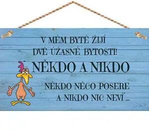 Bohemia Gifts Dekorační obrázek na zavěšení - Někdo a nikdo