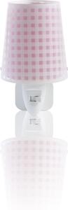 Dalber 80225S VICHY - Dětská noční lampička do zásuvky (Lampička do zásuvky pro holčičky v růžové barvě)