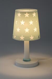 Dalber 81211H STARS - Dětská stolní lampička s hvězdami + Dárek LED žárovka (Stolní zelená lampička pro děti)